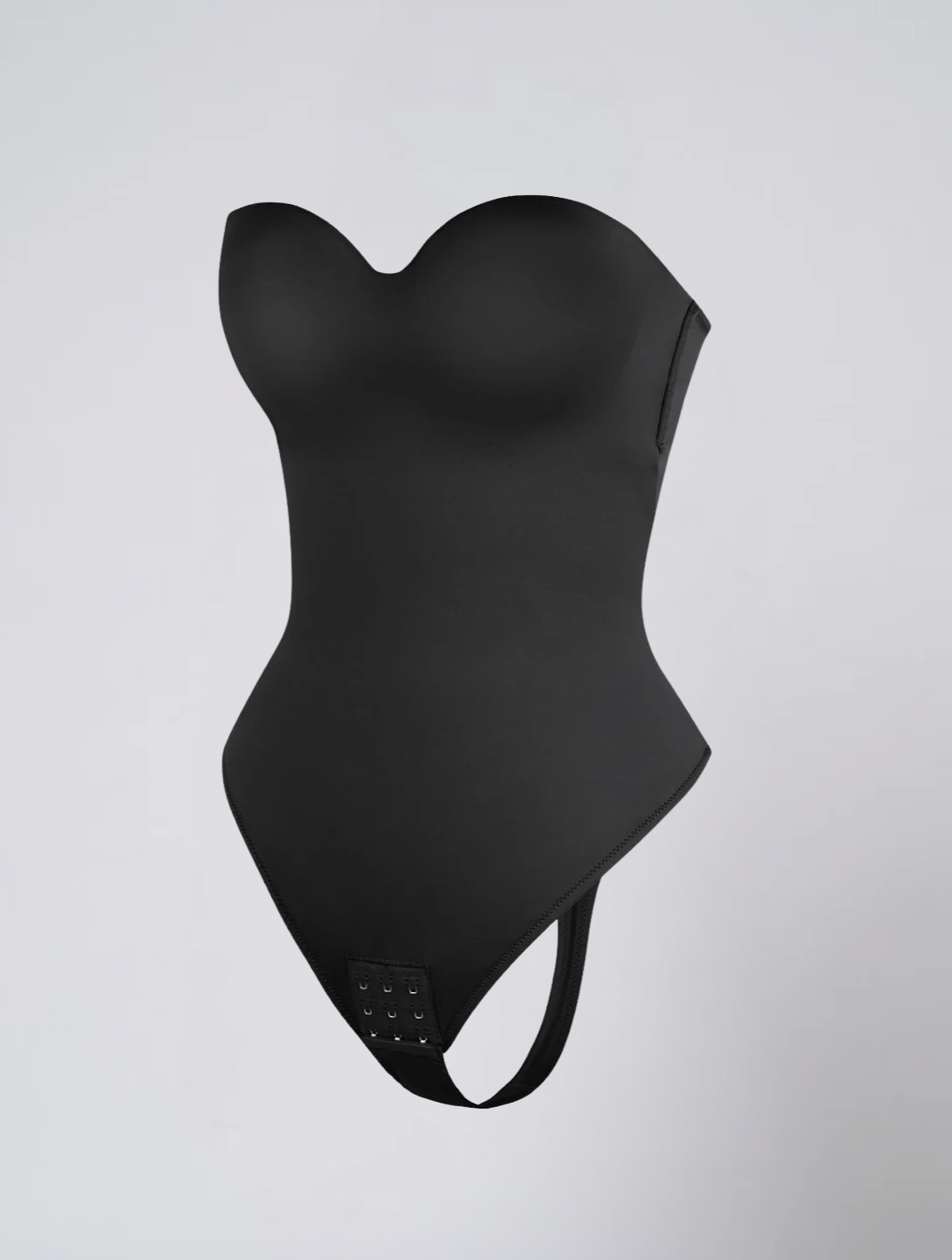 Seamless Strapless Bodysuit for Women – Stretch Body with Built In Cups and Removable Straps