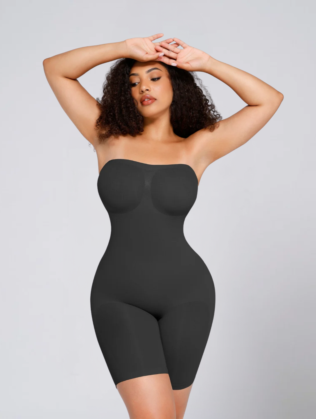 Seamless Strapless Square Neck Bodysuit for Women – Stretch Body for Off Shoulder Outfits
