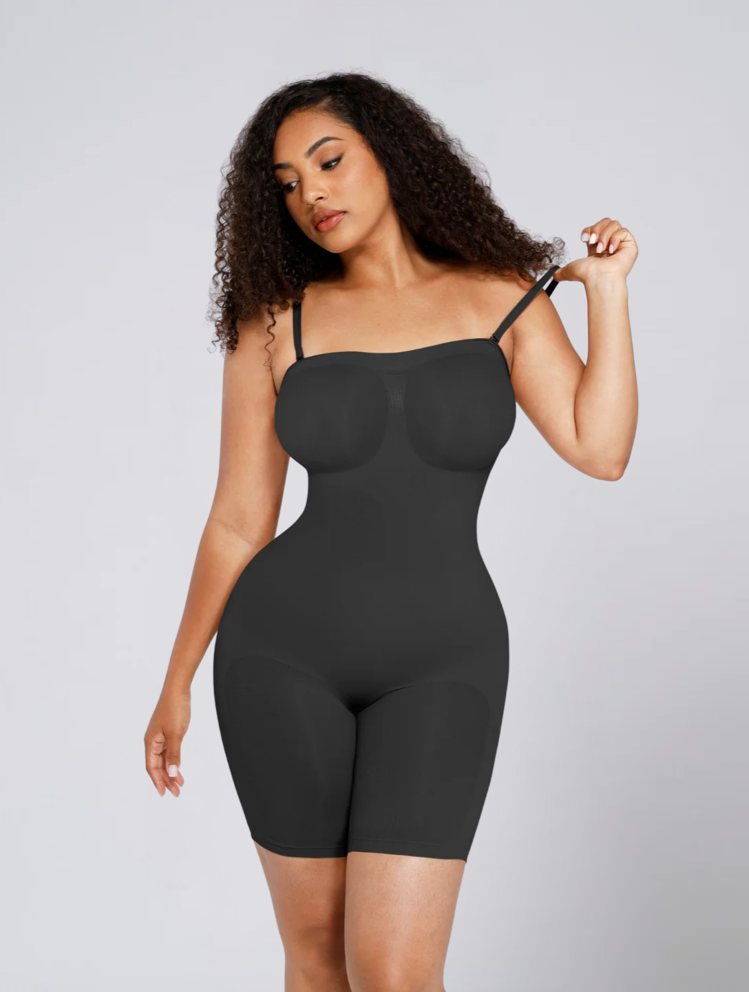 Seamless Strapless Square Neck Bodysuit for Women – Stretch Body for Off Shoulder Outfits