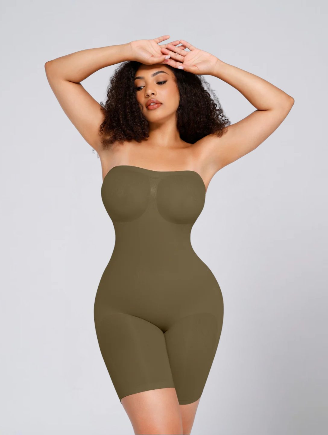 Seamless Strapless Square Neck Bodysuit for Women – Stretch Body for Off Shoulder Outfits