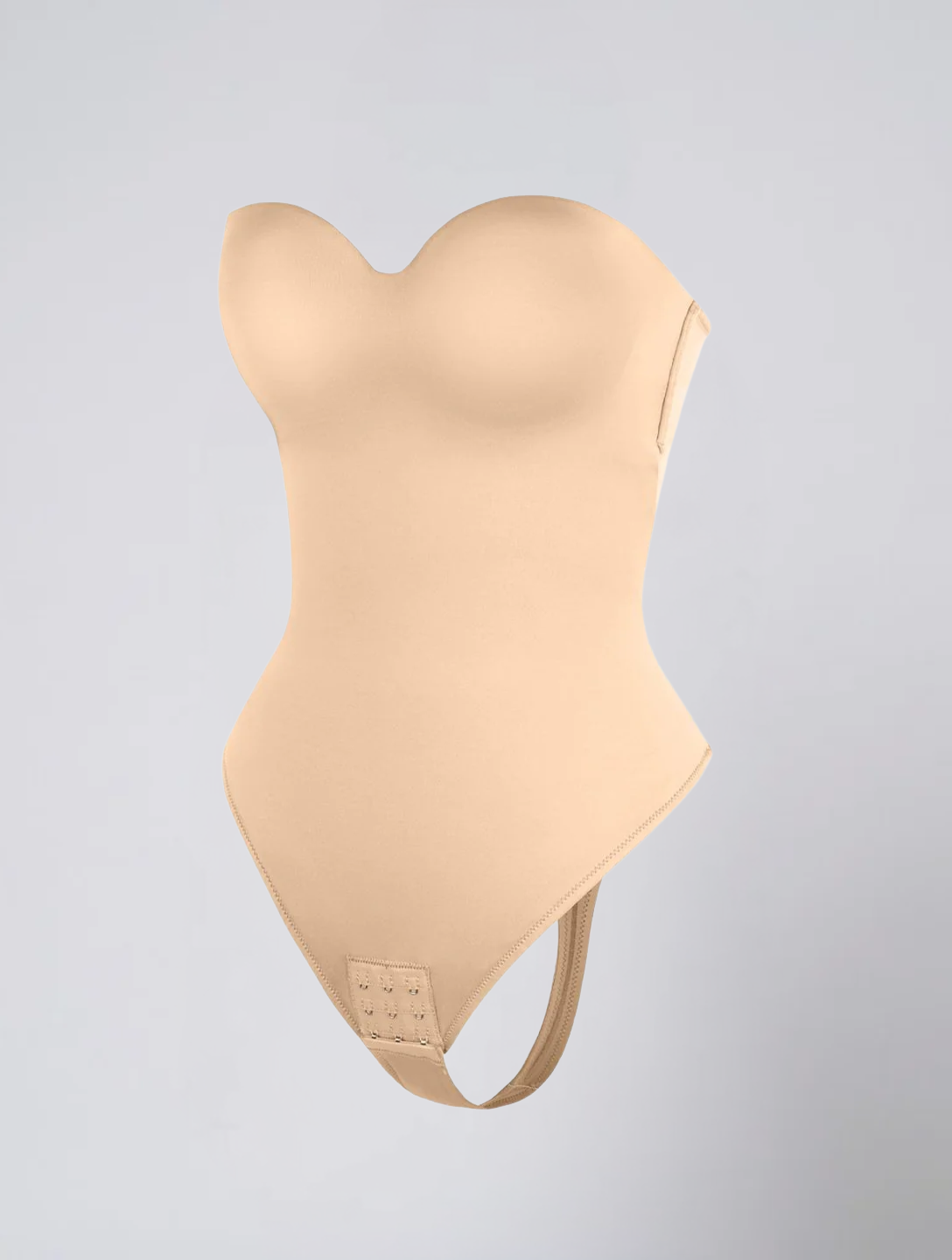 Seamless Strapless Bodysuit for Women – Stretch Body with Built In Cups and Removable Straps