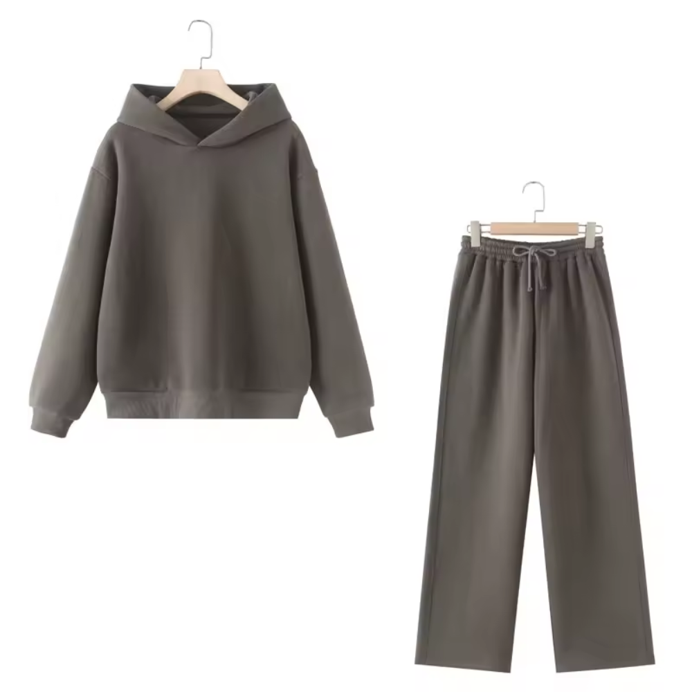 Women’s Hoodie and Jogger Set – Two Piece Pullover Tracksuit for Casual Wear