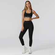 Women’s Two Piece Crop Top and Pants Set – Sleeveless Matching Activewear Outfit