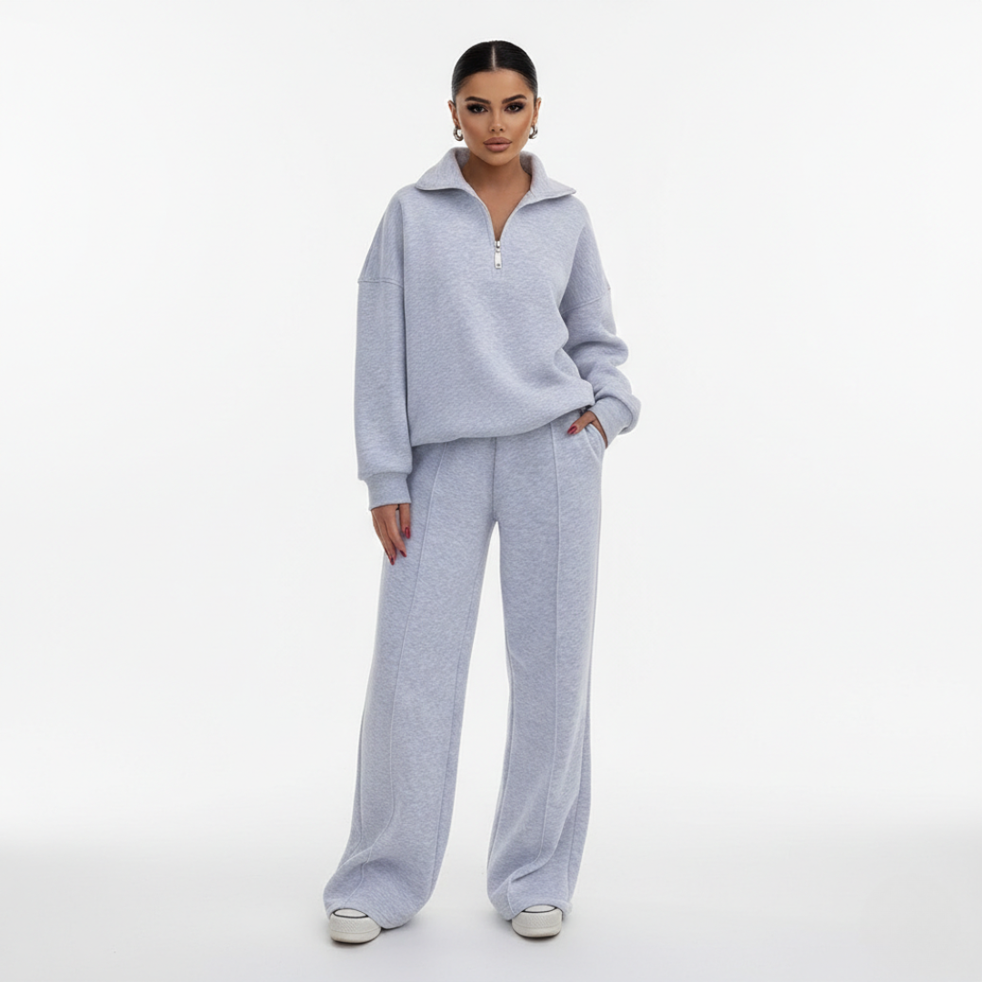 Women’s Lounge Set with Pullover and Joggers – Two Piece Casual Matching Outfit