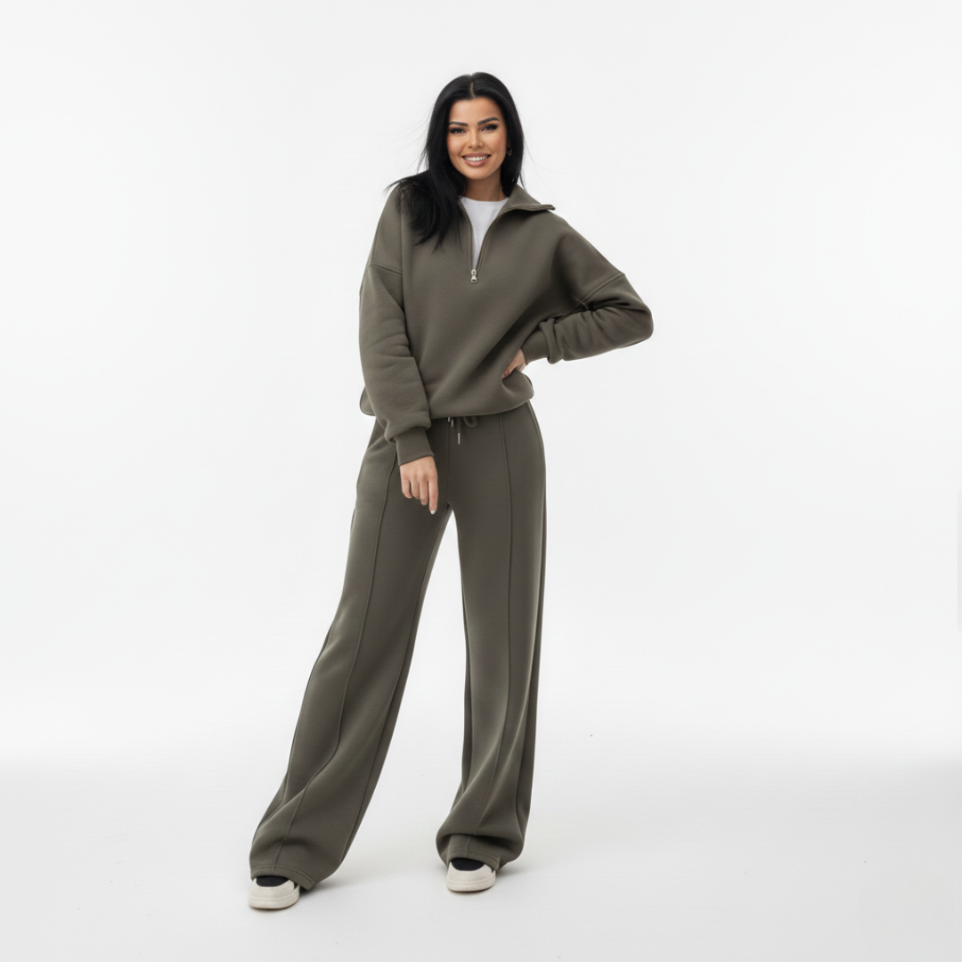 Women’s Lounge Set with Pullover and Joggers – Two Piece Casual Matching Outfit