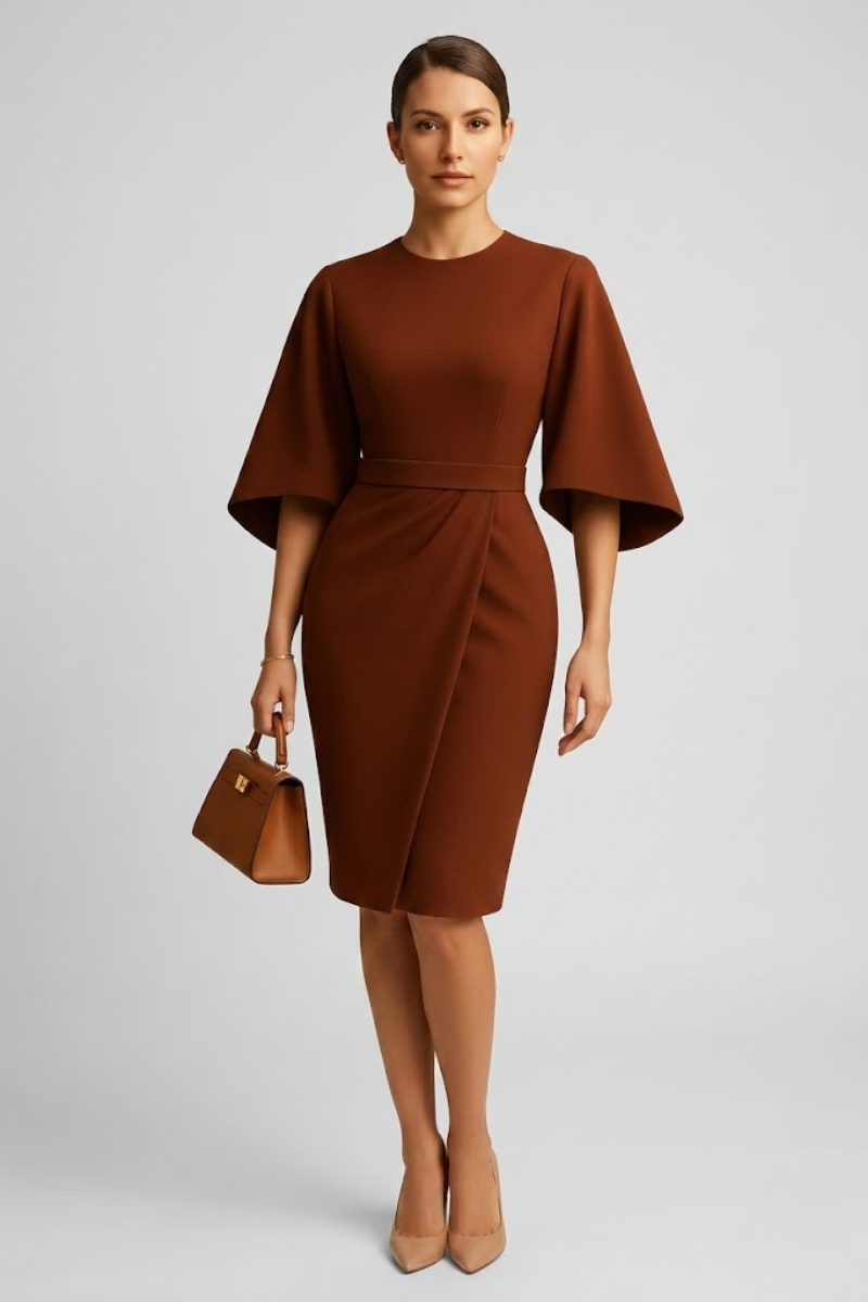 Women's A-Line Midi Dress