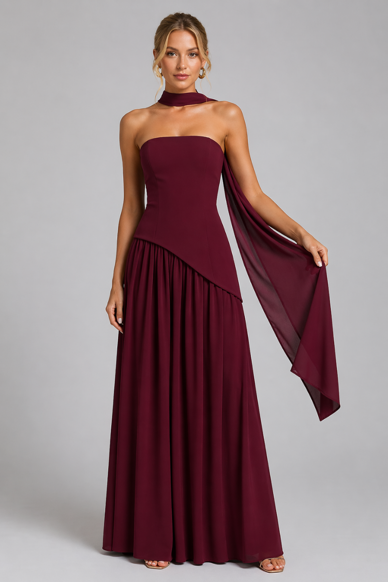 Women's Ball Gown Maxi Dress - Formal Evening Long Dress
