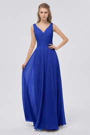 Women's Blush Chiffon Maxi Dress with Bow Detail