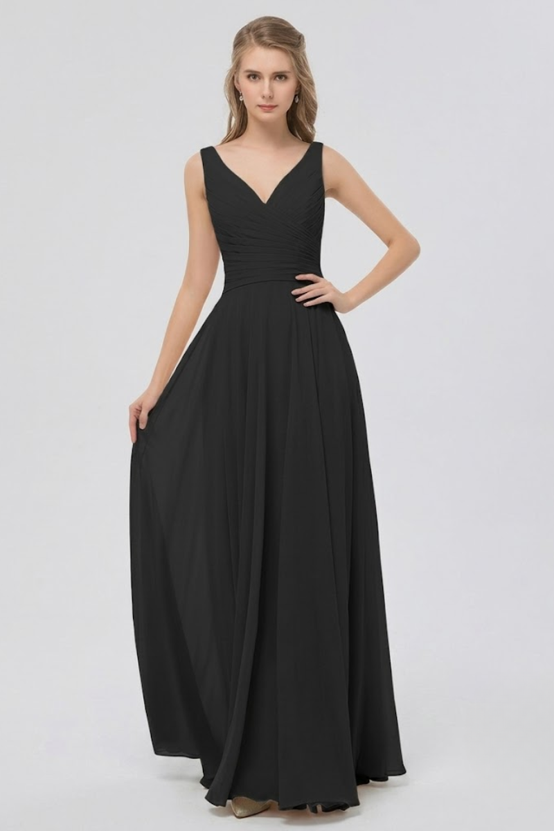 Women's Blush Chiffon Maxi Dress with Bow Detail