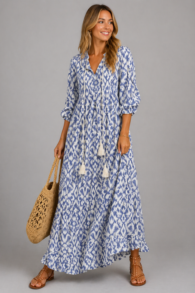 Women's Boho Maxi Dress – Flowy Loose Fit Summer Beach Dress