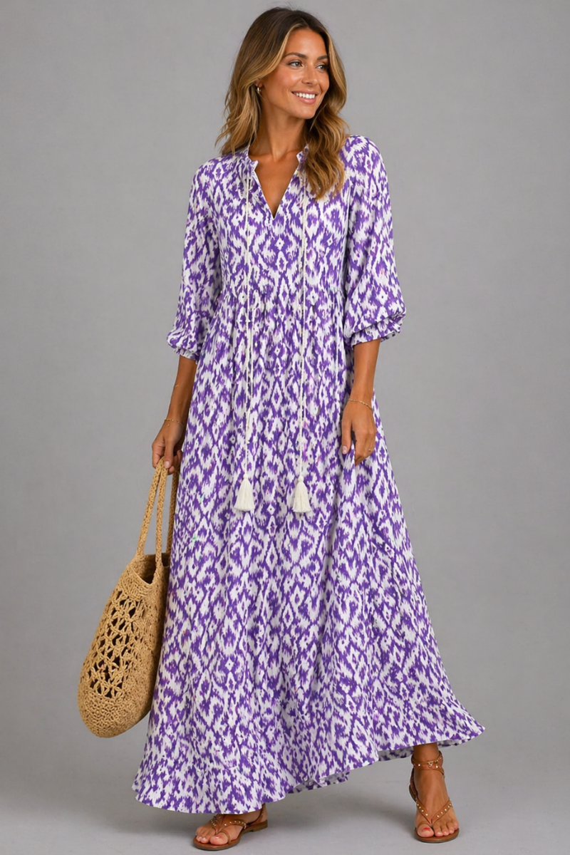 Women's Boho Maxi Dress – Flowy Loose Fit Summer Beach Dress