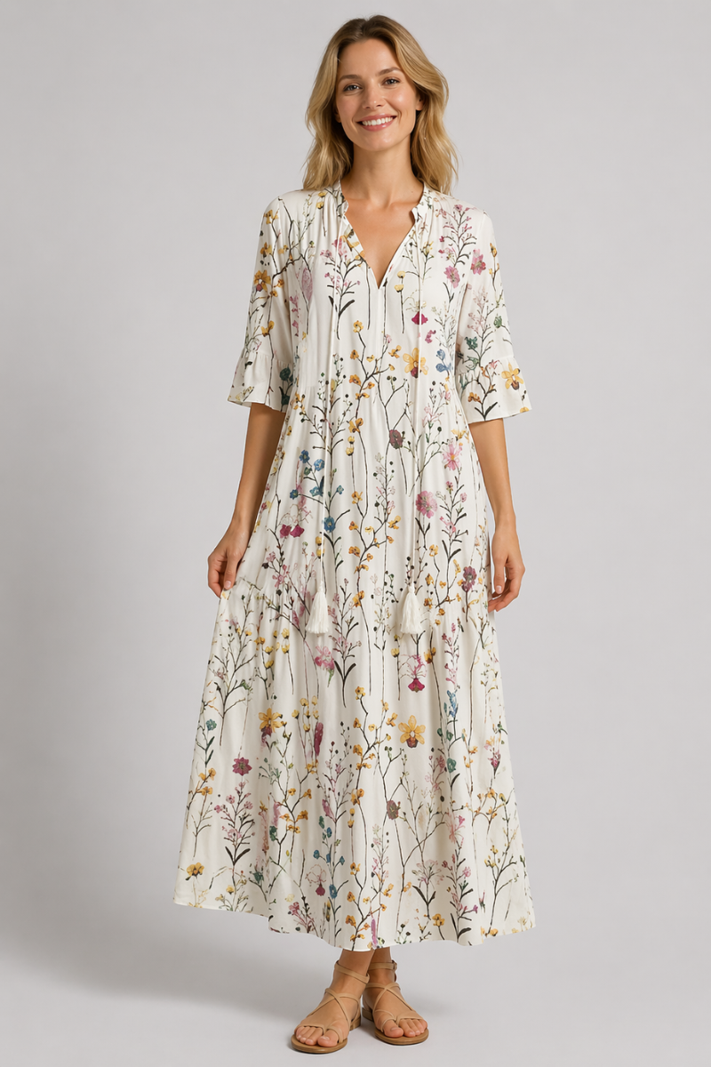 Women's Boho Maxi Dress – Flowy Loose Fit Summer Beach Dress