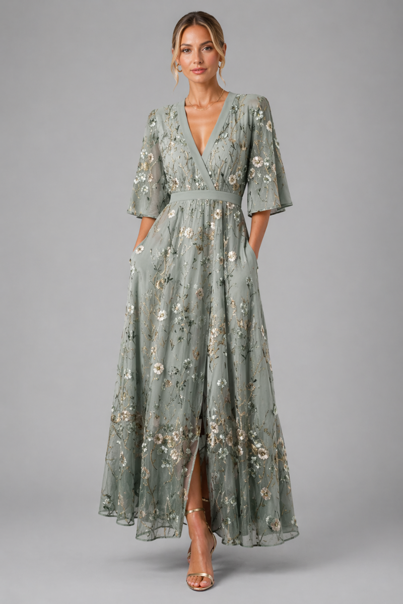 Women's Floral Maxi Dress – Lightweight Long Summer Dress