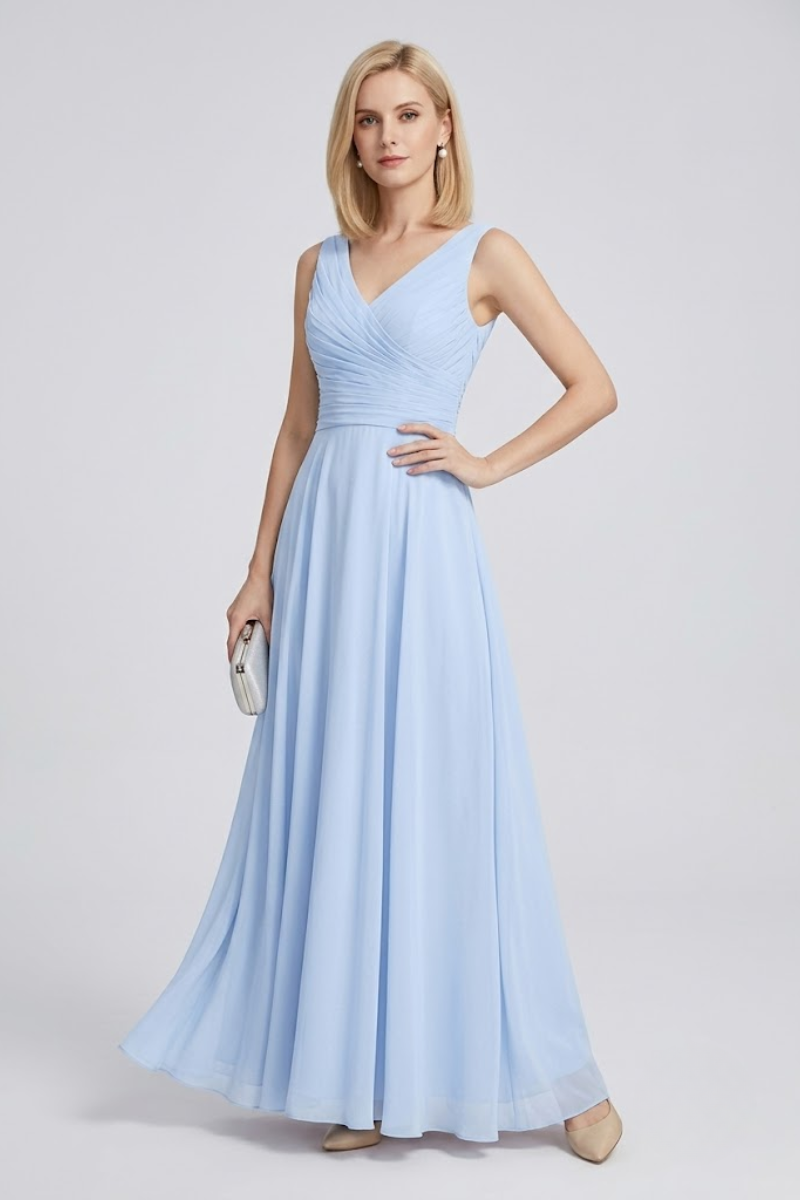 Women's Full Length Chiffon Maxi Dress