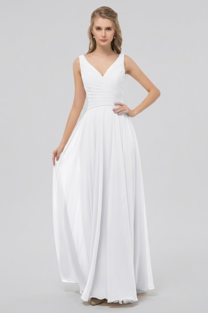 Women's Full Length Chiffon Maxi Dress