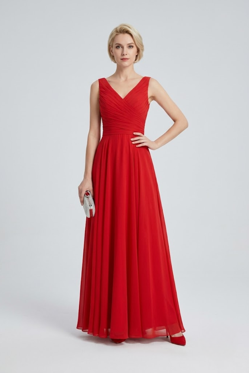 Women's Full Length Chiffon Maxi Dress