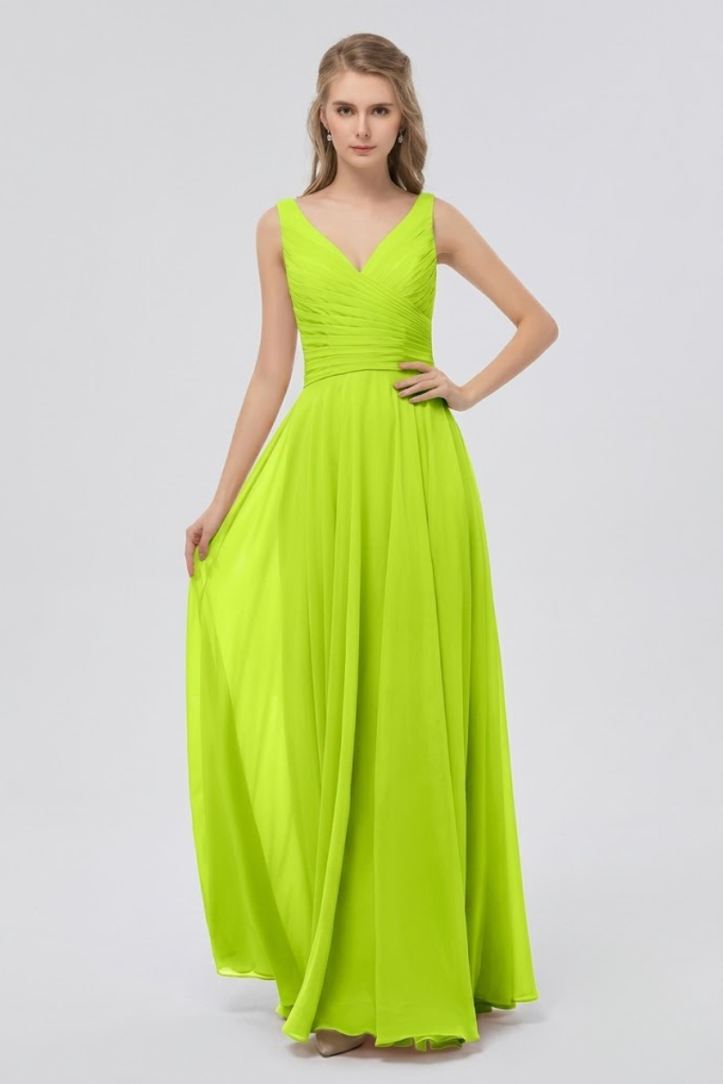 Women's Full Length Chiffon Maxi Dress