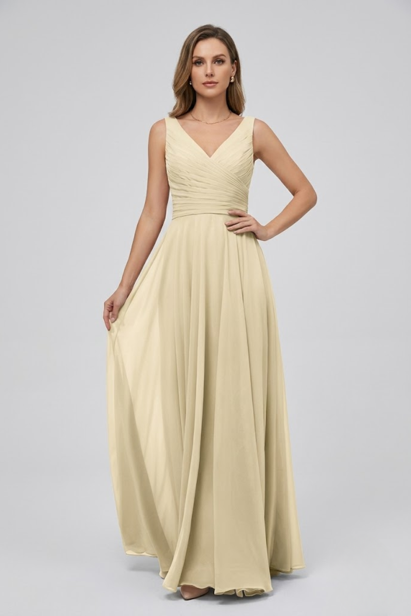 Women's Full Length Chiffon Maxi Dress