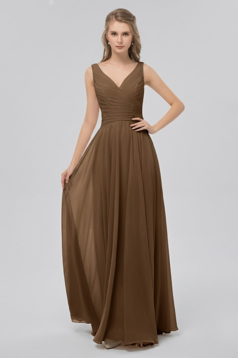 Women's Full Length Chiffon Maxi Dress