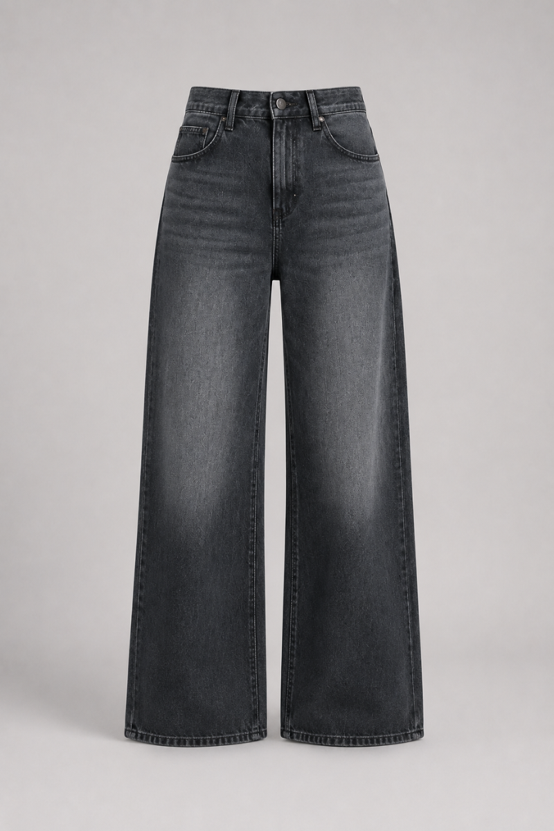 Women's High Waist Straight Leg Plus Size Denim Jeans