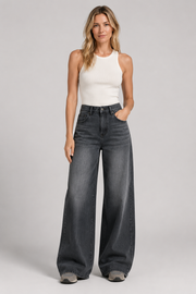 Women's High Waist Straight Leg Plus Size Denim Jeans