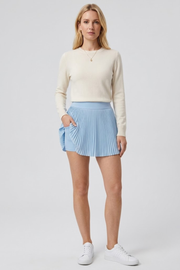 Women's Pleated Tennis Skort with Built-In Shorts for Golf & Activewear
