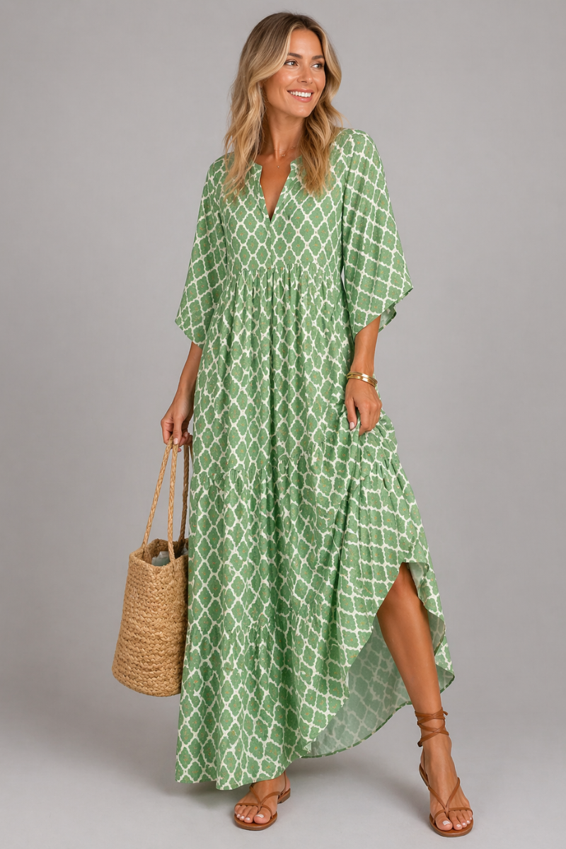 Women's Spring Midi Dress - Casual Lightweight Everyday Dress