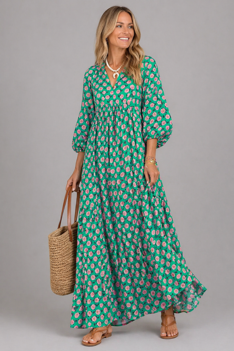 Women's Spring Midi Dress - Casual Lightweight Everyday Dress