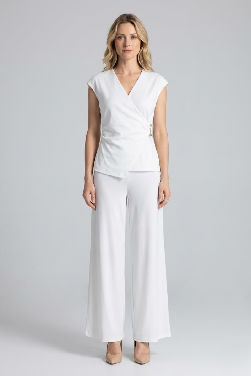 Women's Strapless Top and Pants Two Piece Set Summer Outfit