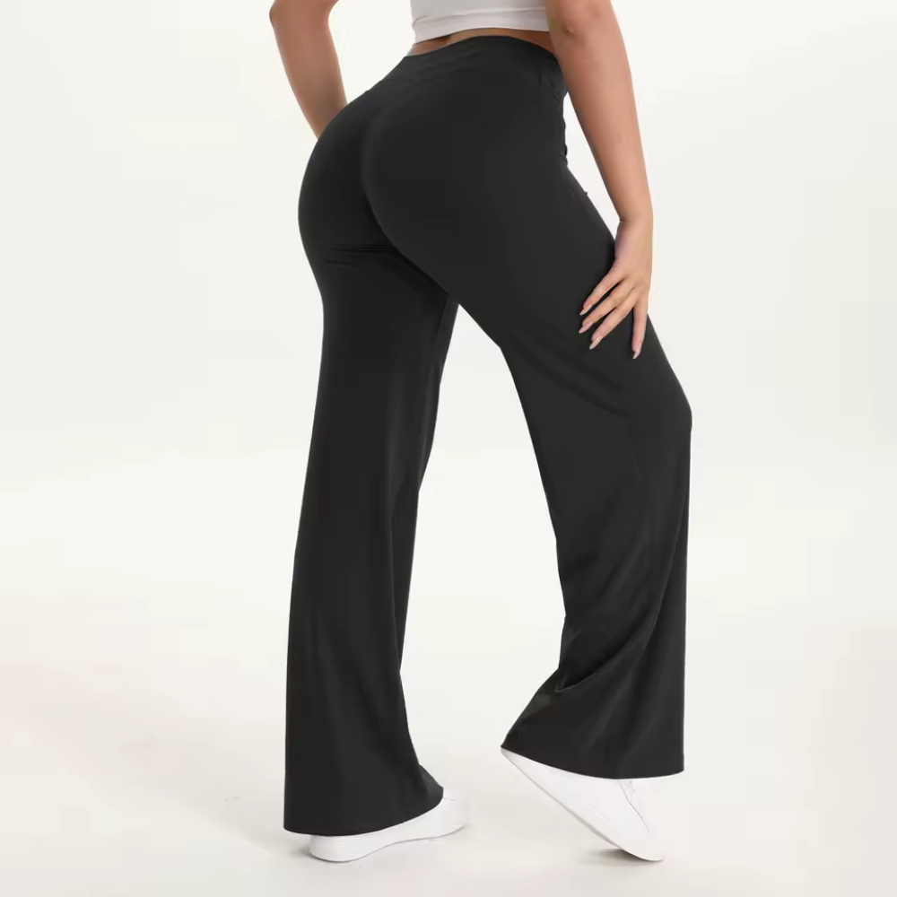 Mid Waisted Straight Leg Yoga Pants for Women – Workout Leggings Activewear
