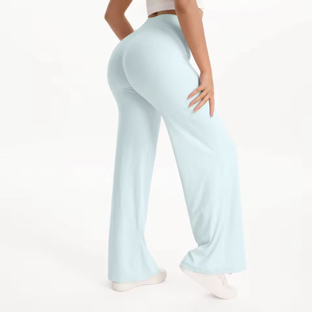 Mid Waisted Straight Leg Yoga Pants for Women – Workout Leggings Activewear