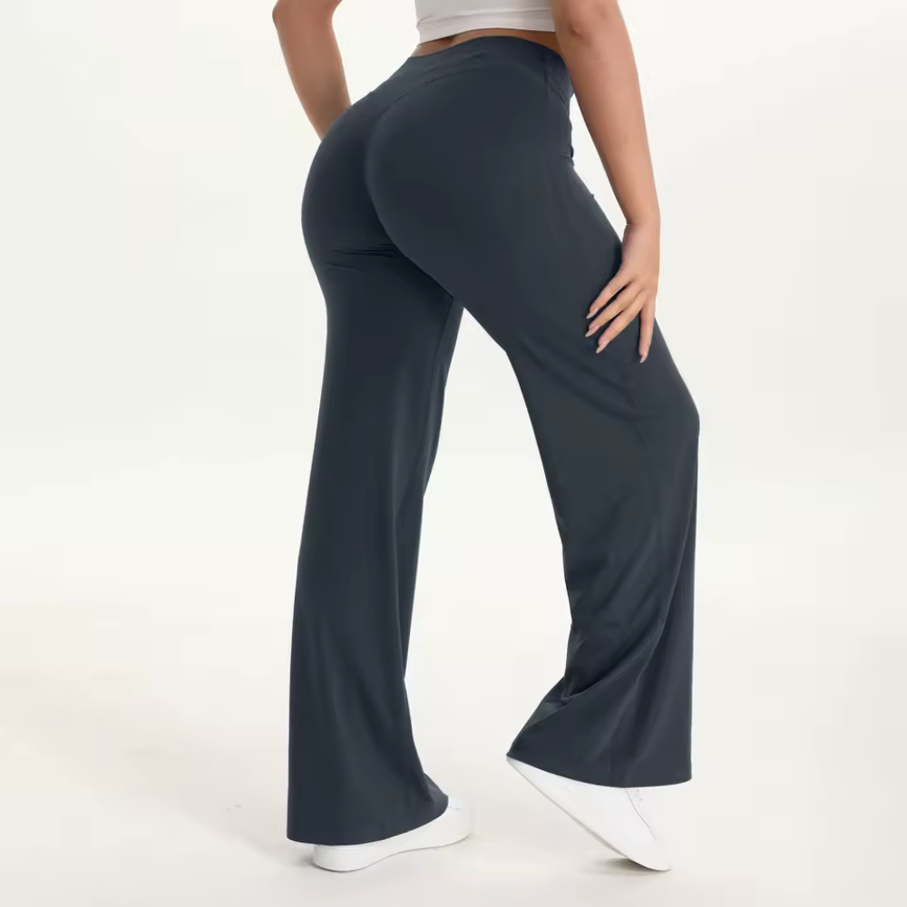 Mid Waisted Straight Leg Yoga Pants for Women – Workout Leggings Activewear