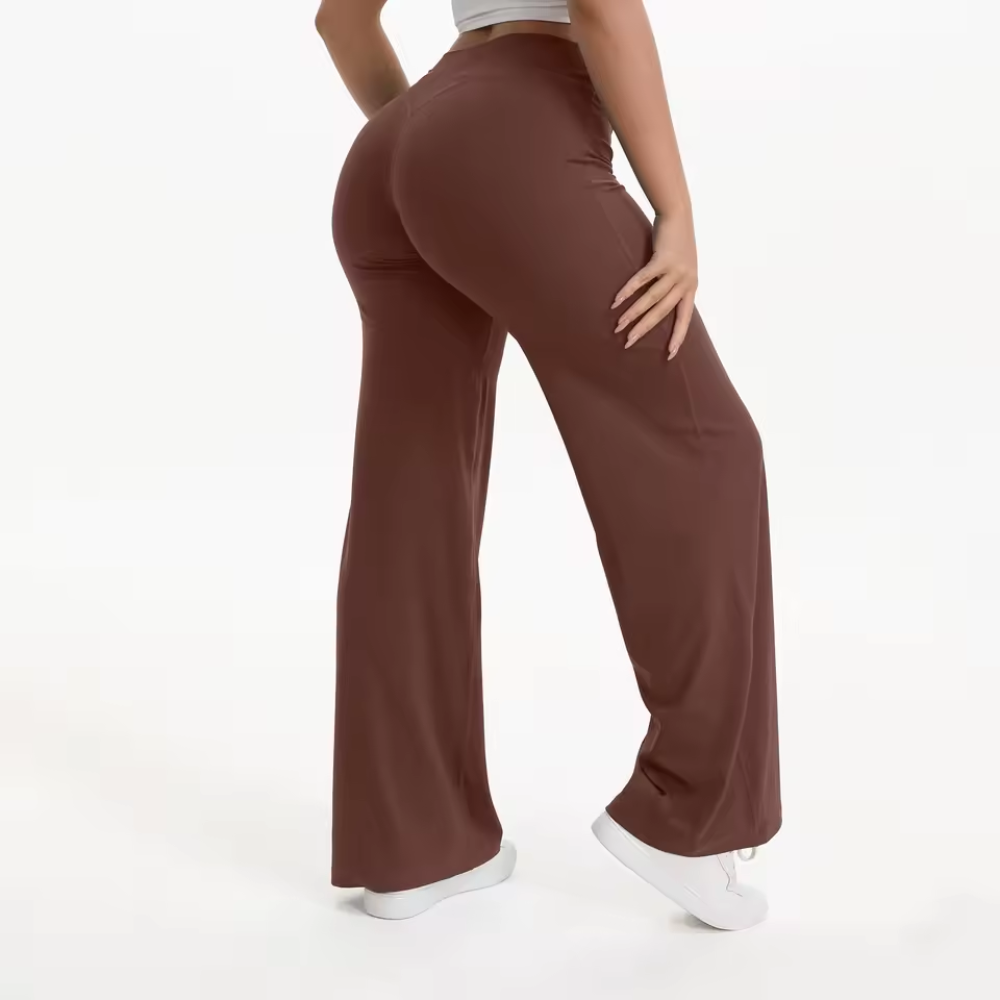 Mid Waisted Straight Leg Yoga Pants for Women – Workout Leggings Activewear