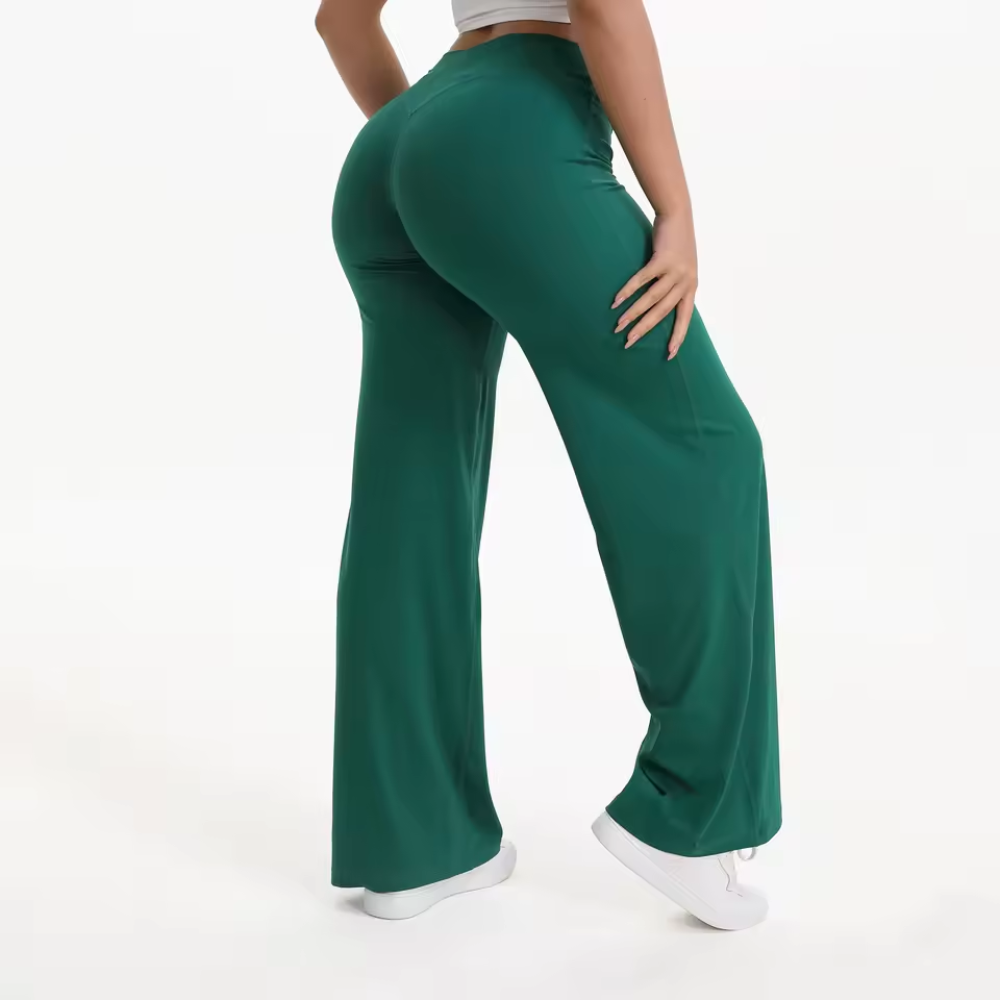 Mid Waisted Straight Leg Yoga Pants for Women – Workout Leggings Activewear