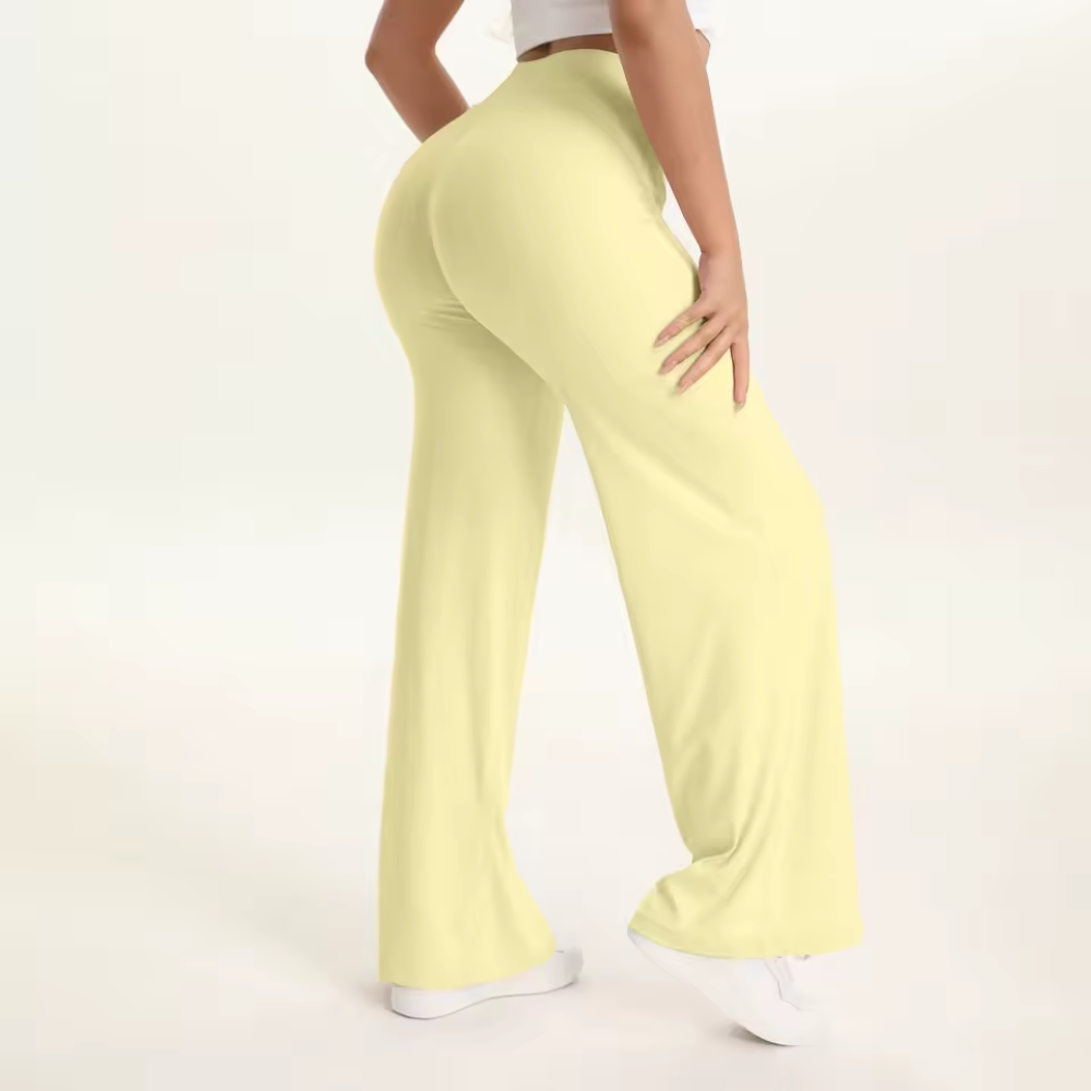 Mid Waisted Straight Leg Yoga Pants for Women – Workout Leggings Activewear