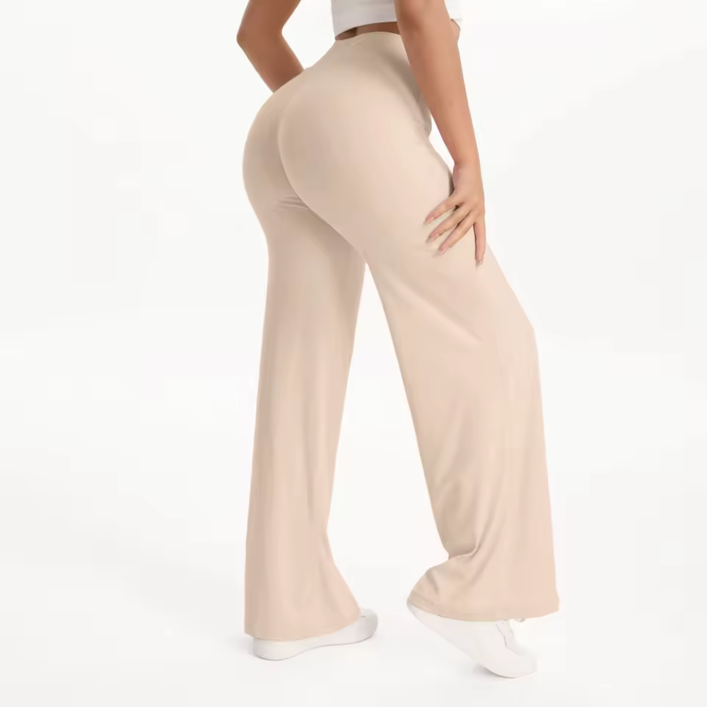 Mid Waisted Straight Leg Yoga Pants for Women – Workout Leggings Activewear