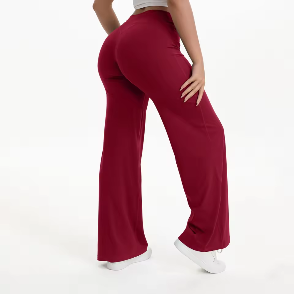 Mid Waisted Straight Leg Yoga Pants for Women – Workout Leggings Activewear