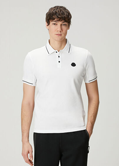Moncler Men's Logo Patch Cotton Polo Shirt