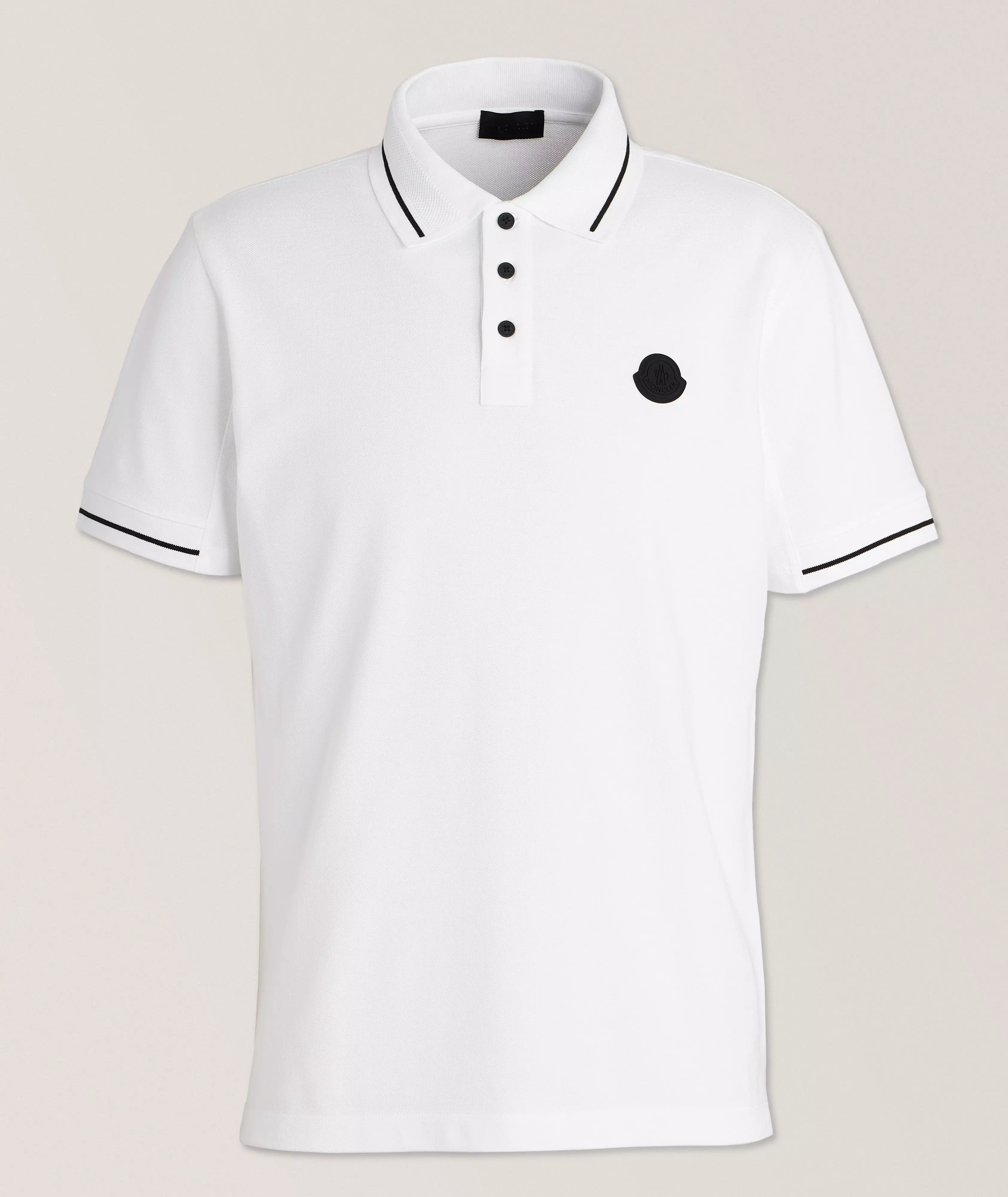 Moncler Men's Logo Patch Cotton Polo Shirt