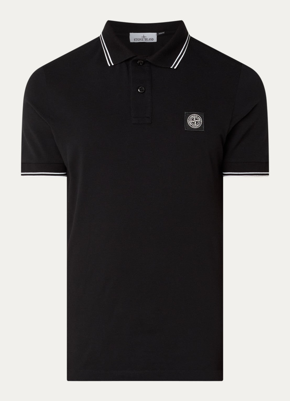 Stone Island S0018 Regular Fit Polo Shirt with Logo Embroidery