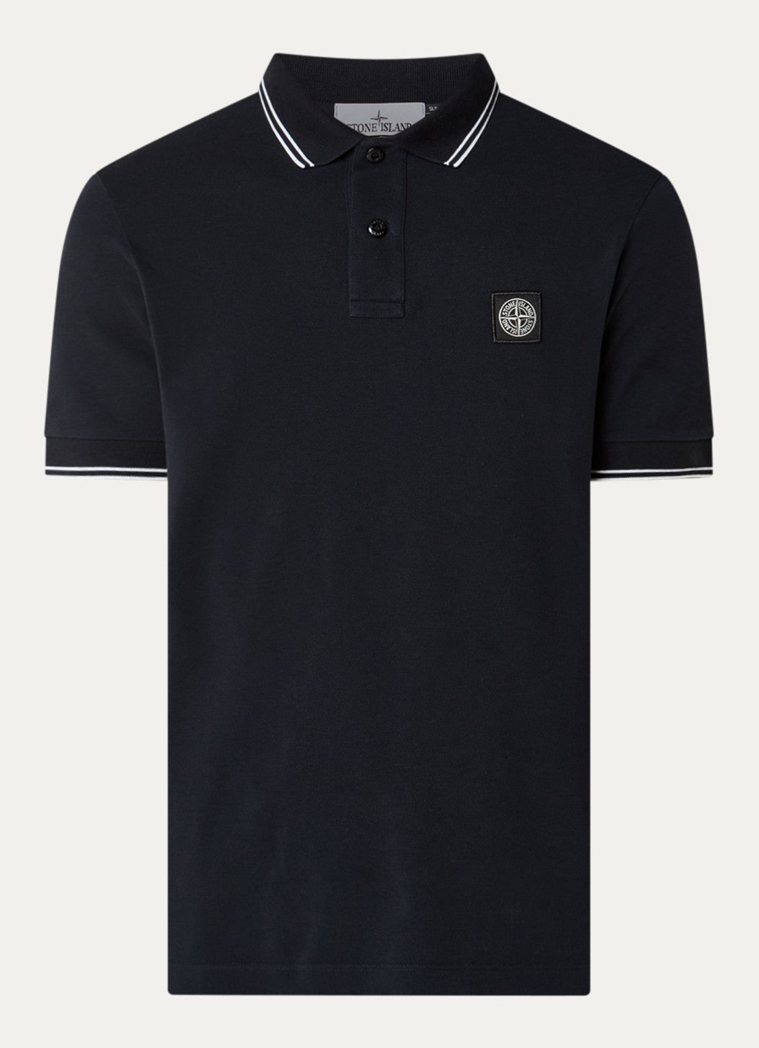Stone Island S0018 Regular Fit Polo Shirt with Logo Embroidery