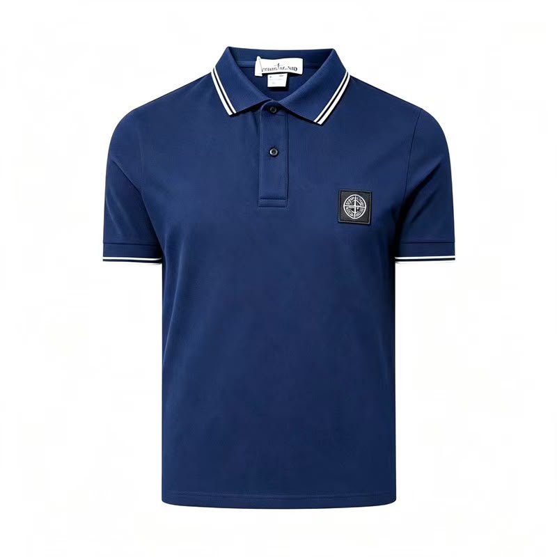 Stone Island S0018 Regular Fit Polo Shirt with Logo Embroidery